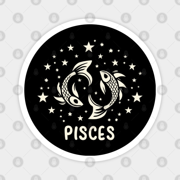 Zodiac sign - Pisces Magnet by art.Hamdan